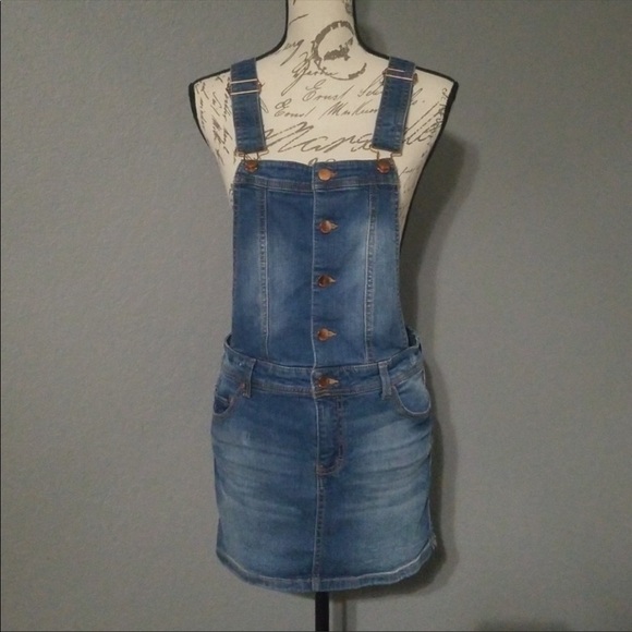 Tinseltown Size Small Denim Overall Skirt - Picture 3 of 11